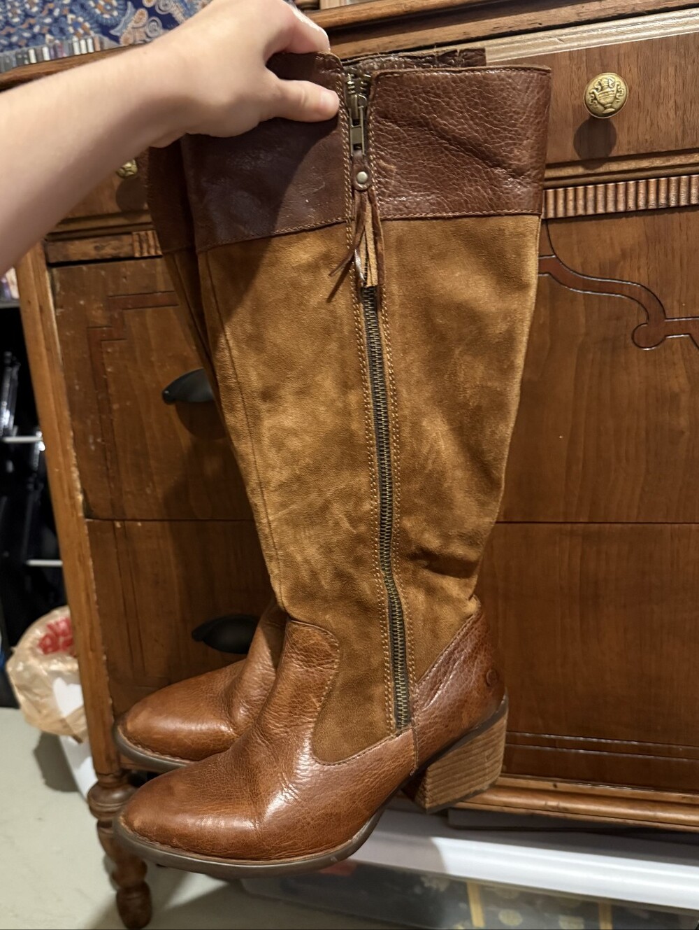 Born Brand Women's Brown Riding Knee High Boots